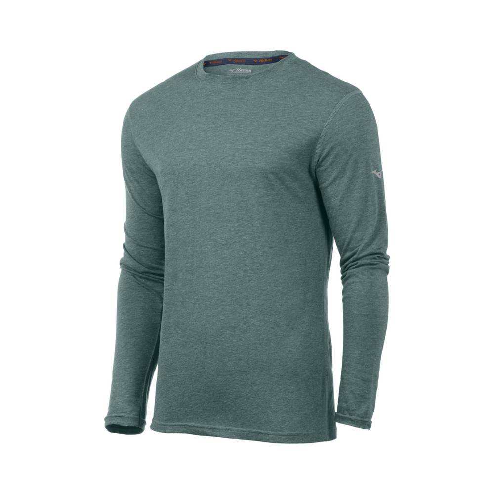 Mizuno Inspire Long Sleeve - Erkek Gömlek - Yeşil Türkiye (TLSRJN-628)